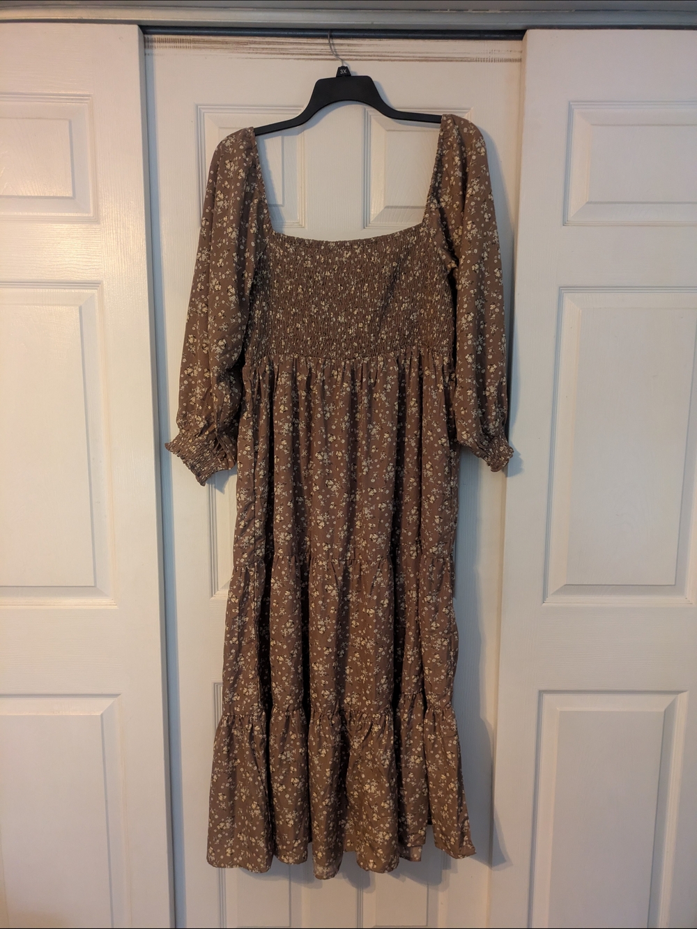 Elloh Liara Brown Floral Maxi Dress - Women